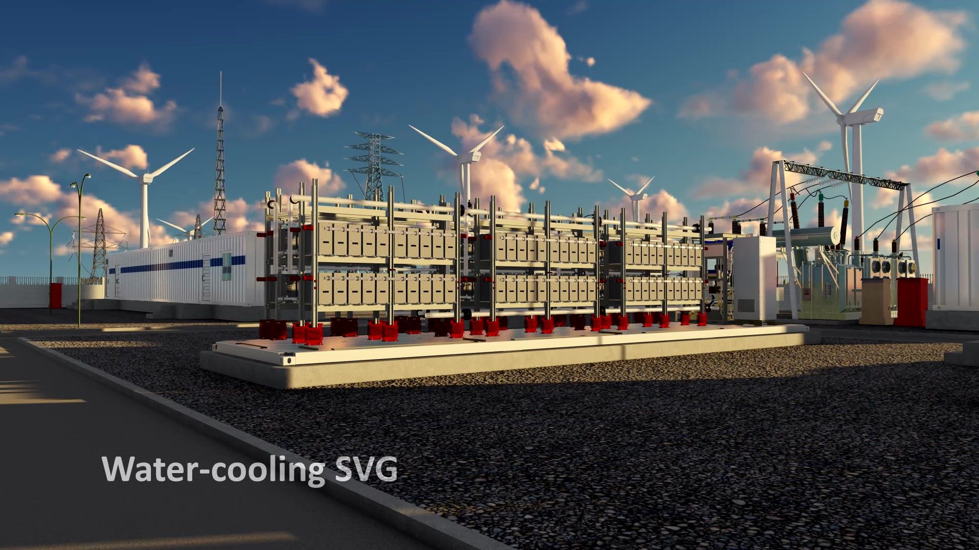 Sinopak 6,6 kV exterior refrigerado por agua SVG para aluminio electrolítico